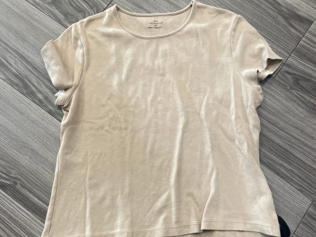 Top Short Sleeve By Croft And Barrow In Tan, Size: M Online Hot Sale