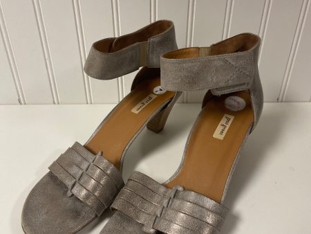 Sandals Heels Block By Paul Green In Grey, Size: 7 Hot on Sale