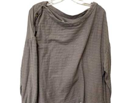 Top Long Sleeve By Anthropologie In Taupe, Size: 2x Online