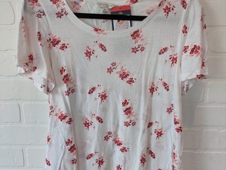 Top Short Sleeve Basic By Lucky Brand In Red & White, Size: M Sale