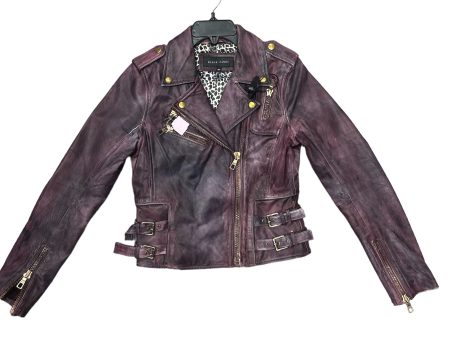 Jacket Leather By Black Rivet In Purple, Size: Xs For Cheap