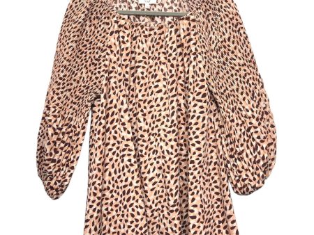 Blouse 3 4 Sleeve By Easel In Animal Print, Size: L For Discount