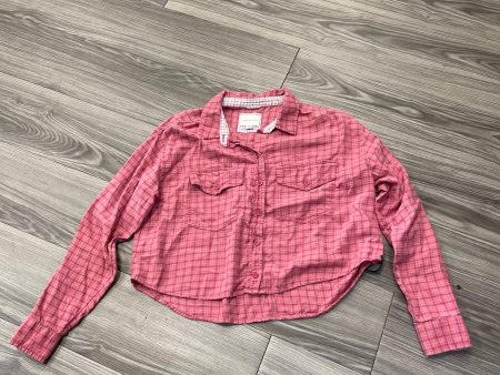 Top Long Sleeve By American Eagle In Pink, Size: M For Discount