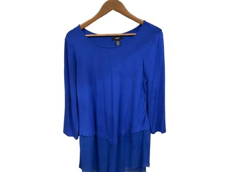 Top Long Sleeve Basic By Alfani In Blue, Size: L Online