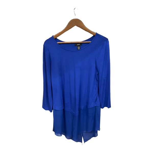 Top Long Sleeve Basic By Alfani In Blue, Size: L Online