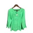 Blouse 3 4 Sleeve By Talbots In Green, Size: L on Sale