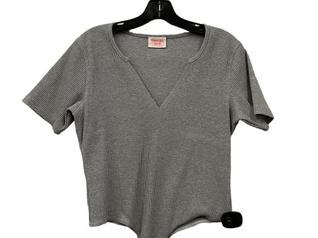 Bodysuit By Clothes Mentor In Grey, Size: 8 Online now