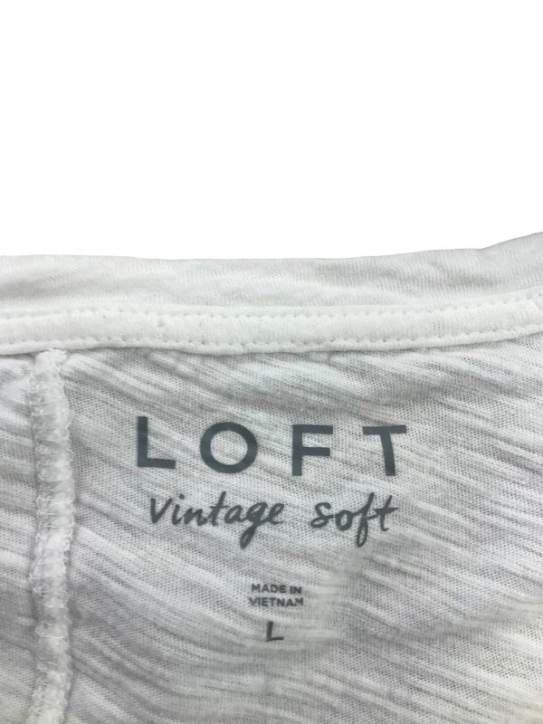 Top Long Sleeve Basic By Loft In White, Size: L Online Hot Sale