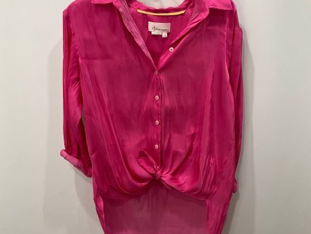 Top Long Sleeve By Anthropologie In Pink, Size: Xs Hot on Sale