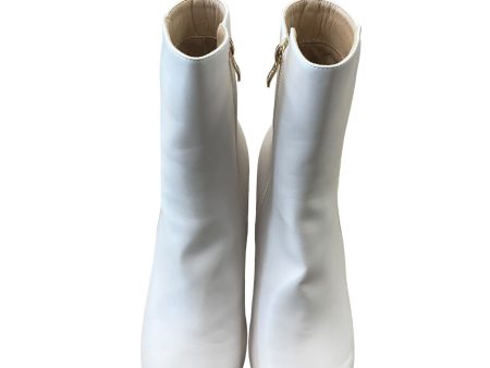 Boots Ankle Heels By Cmc In Cream, Size: 10 Fashion