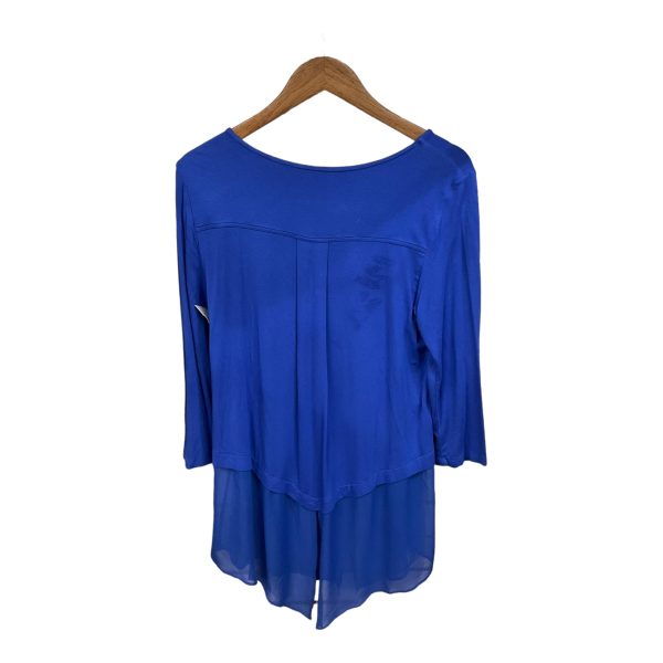 Top Long Sleeve Basic By Alfani In Blue, Size: L Online