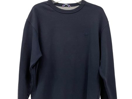 Athletic Sweatshirt Crewneck By Champion In Navy, Size: M Cheap