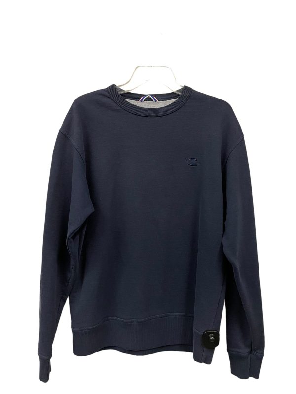 Athletic Sweatshirt Crewneck By Champion In Navy, Size: M Cheap