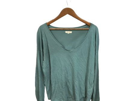 Top Long Sleeve Basic By Madewell In Green, Size: Xl Cheap