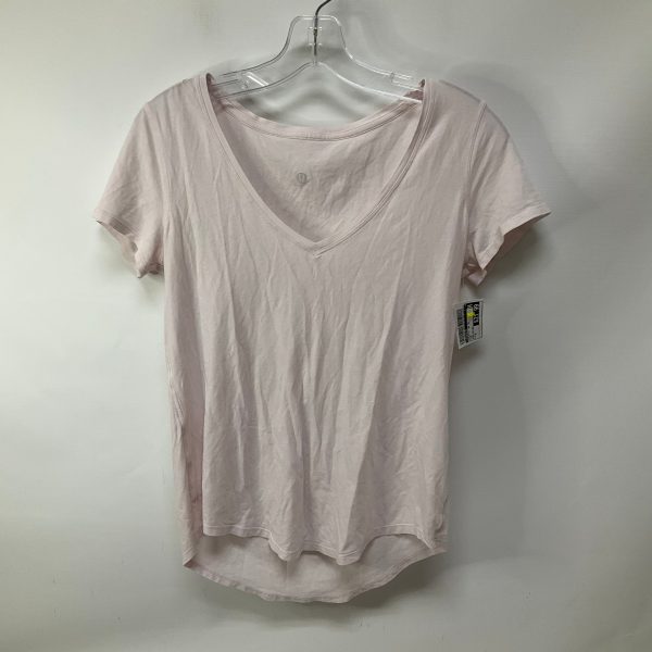 Athletic Top Short Sleeve By Lululemon In Pink, Size: 6 Online Sale