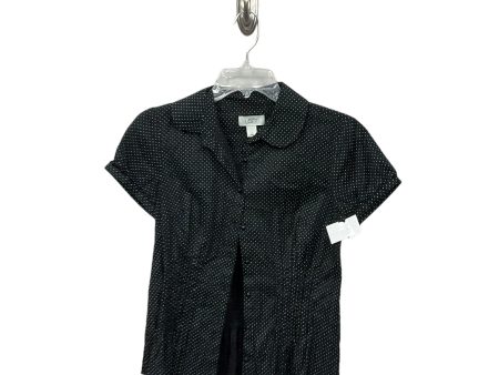 Blouse Short Sleeve By Loft In Polkadot, Size: Xs Fashion