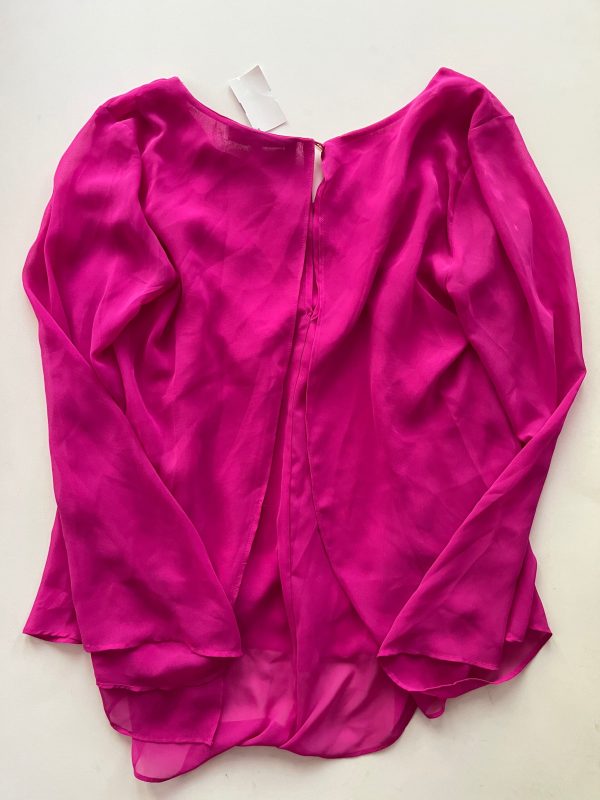 Blouse Long Sleeve By Jennifer Lopez In Fuschia, Size: S Online Hot Sale