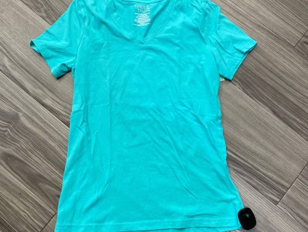 Top Short Sleeve By Time And Tru In Teal, Size: S Online Sale