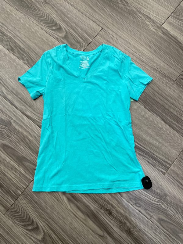 Top Short Sleeve By Time And Tru In Teal, Size: S Online Sale