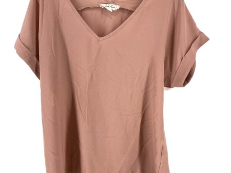 Blouse Short Sleeve By Pink Rose In Pink, Size: L on Sale