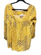 Blouse 3 4 Sleeve By Clothes Mentor In Yellow, Size: L Online Hot Sale