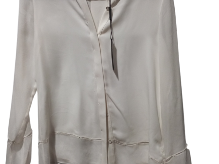 Blouse Long Sleeve By Elie Tahari In White, Size: Xs For Cheap