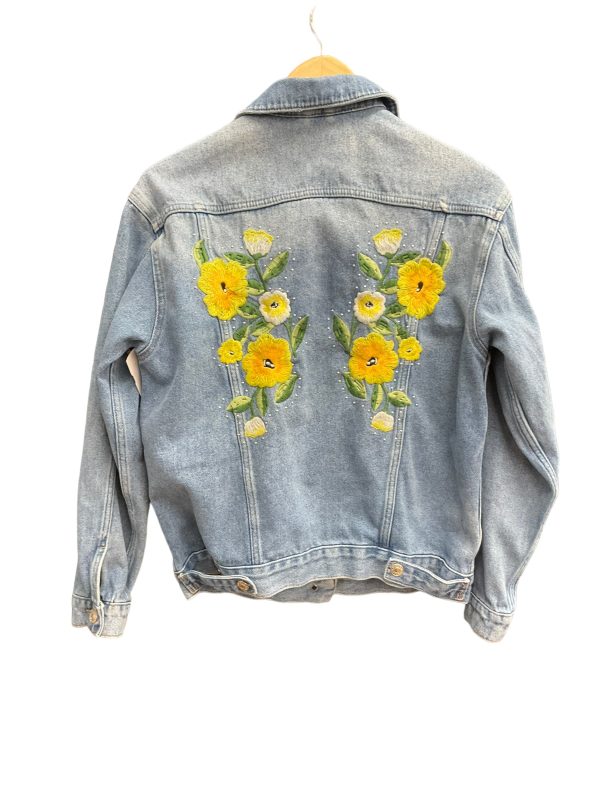 Jacket Denim By Top Shop In Blue Denim, Size: S For Cheap