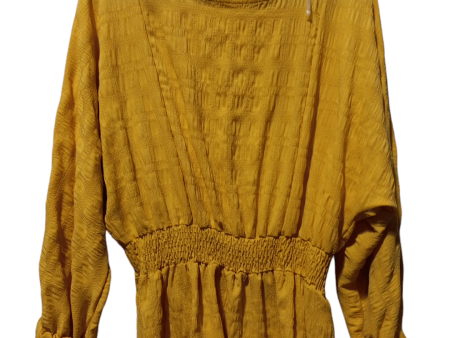 Top Long Sleeve By 143 Story In Yellow, Size: M Cheap