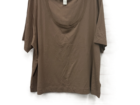 Athletic Top Short Sleeve By Athleta In Brown, Size: 2x Online Sale