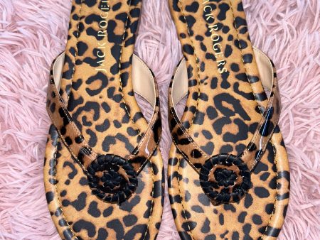 Sandals Flip Flops By Jack Rogers In Animal Print, Size: 7 Online Sale