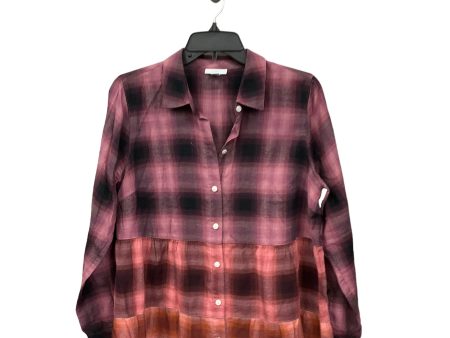 Blouse Long Sleeve By J. Jill In Plaid Pattern, Size: S Hot on Sale