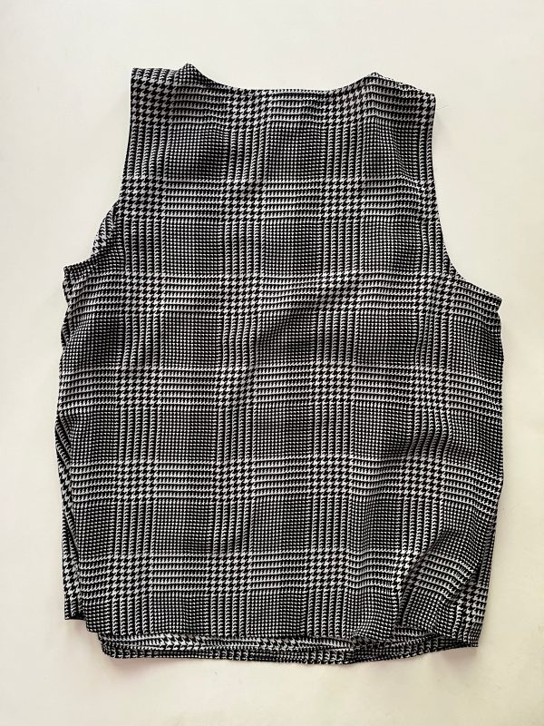 Blouse Sleeveless By Nine West Apparel In Plaid, Size: L For Cheap