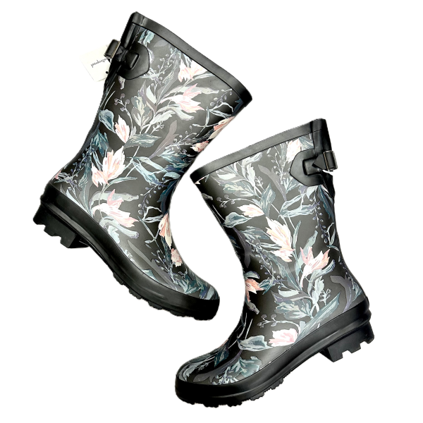 Boots Rain By A New Day In Floral Print, Size: 7 Online Hot Sale