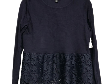 Top Long Sleeve By Ann Taylor In Navy, Size: M Online Sale