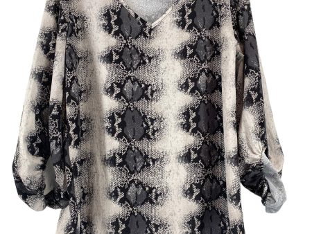 Top 3 4 Sleeve By Bibi In Snakeskin Print, Size: S Hot on Sale