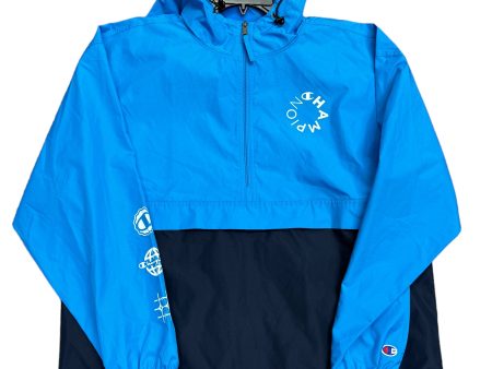 Athletic Jacket By Champion In Blue, Size: Xl Online now