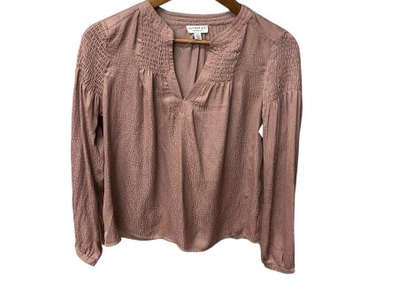 Blouse Long Sleeve By Current Air In Brown, Size: Xs Hot on Sale