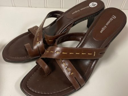 Sandals Heels Kitten By Etienne Aigner In Brown, Size: 9.5 Discount