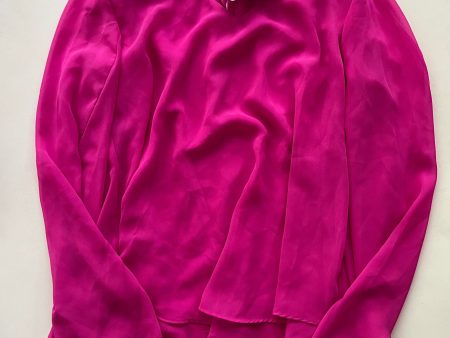 Blouse Long Sleeve By Jennifer Lopez In Fuschia, Size: S Online Hot Sale