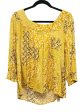 Blouse 3 4 Sleeve By Clothes Mentor In Yellow, Size: L Online Hot Sale