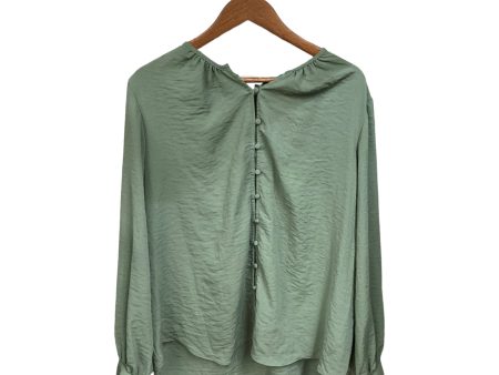 Blouse Long Sleeve By Nine West Apparel In Green, Size: Xxl Cheap