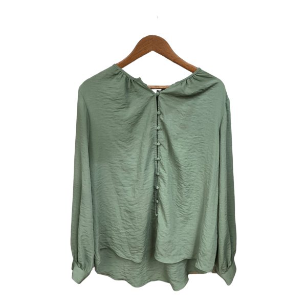 Blouse Long Sleeve By Nine West Apparel In Green, Size: Xxl Cheap