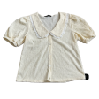 Cream Top Short Sleeve By Ava Rose, Size: Xl Online Hot Sale