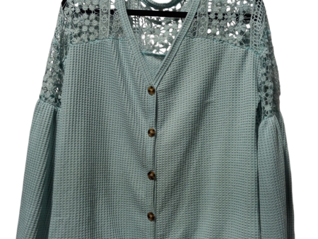 Top Long Sleeve By Clothes Mentor In Blue, Size: L on Sale