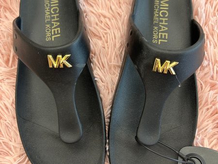 Sandals Flip Flops By Michael By Michael Kors In Black, Size: 10 Hot on Sale