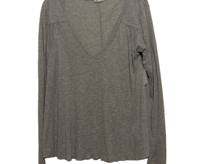 Grey Top Long Sleeve Basic By Free People, Size: L Online