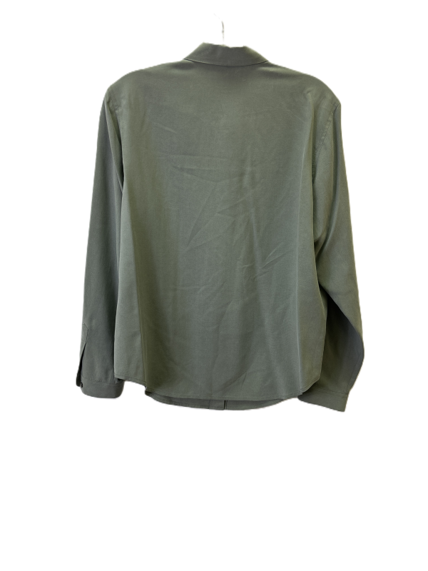 Blouse Long Sleeve By Lands End In Green, Size: 10 Online Sale