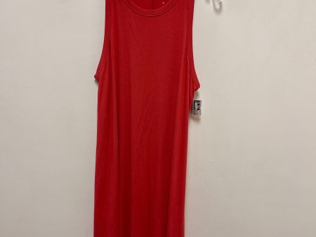 Dress Casual Midi By A New Day In Coral, Size: L Supply