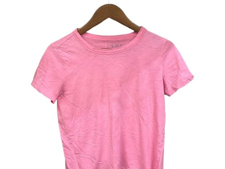 Top Short Sleeve Basic By Loft In Pink, Size: S For Discount