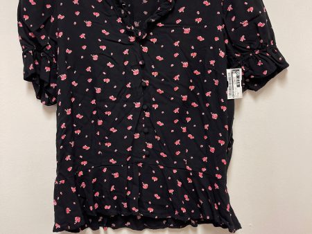 Top Short Sleeve By 1.state In Black & Pink, Size: M For Discount